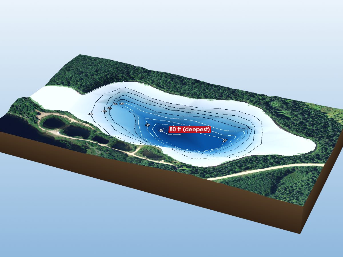 Depth map of Clear Lake