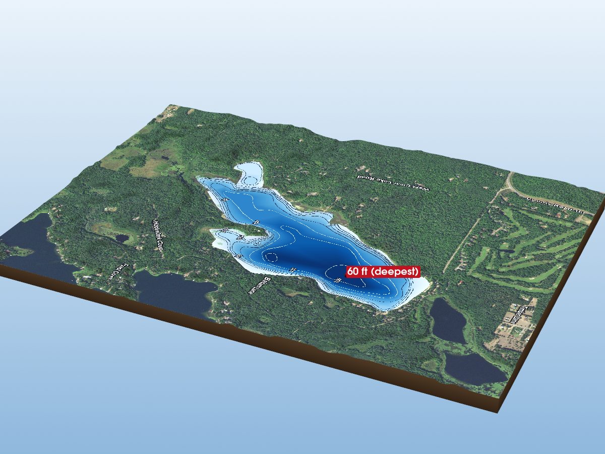 Depth map of Clear Lake