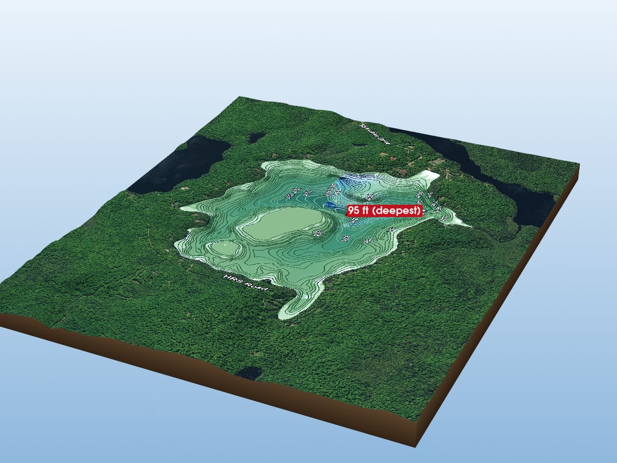 Depth map of Clear Lake