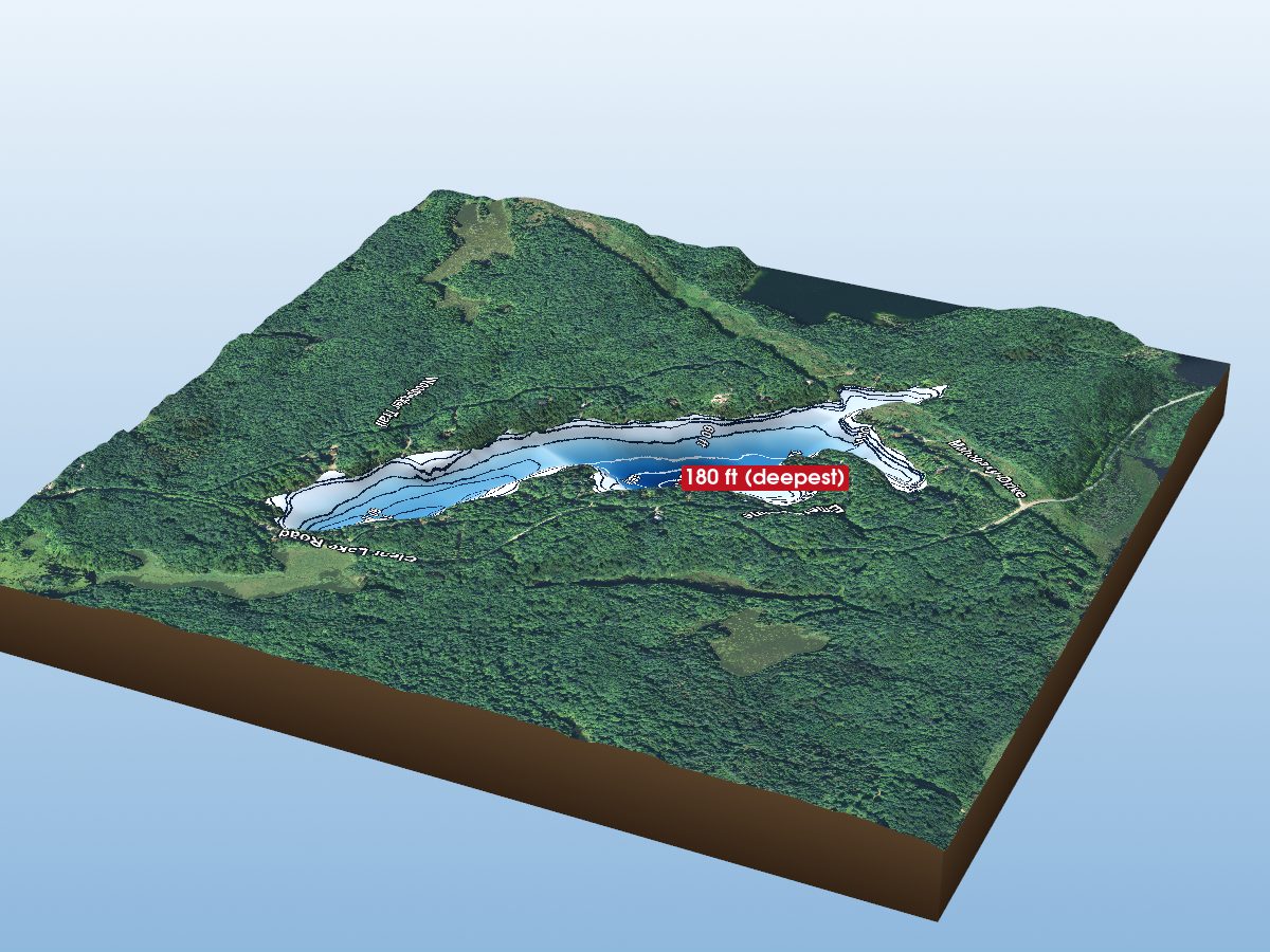 Depth map of Clear Lake