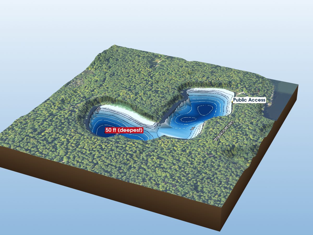 Depth map of Clear Lake