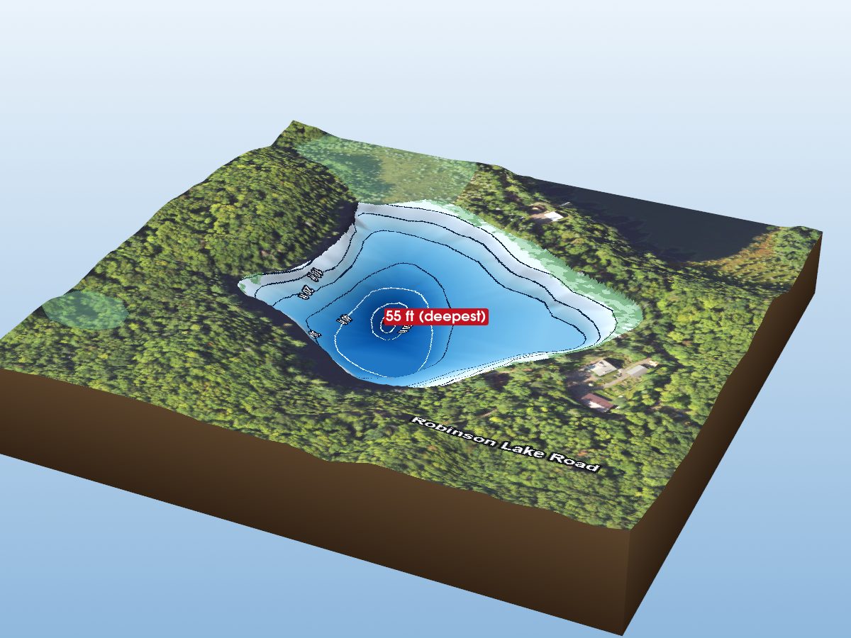 Depth map of Clear Lake