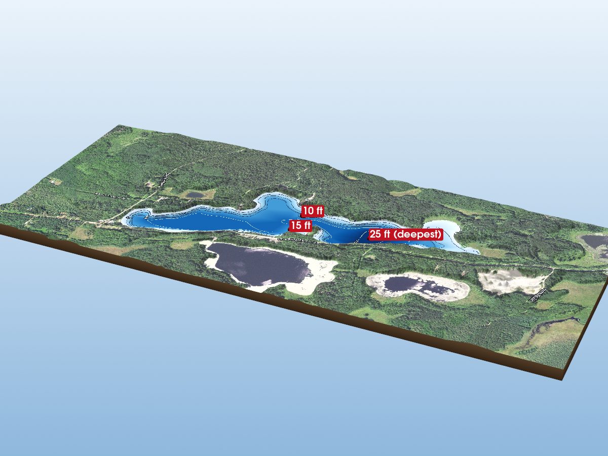 Depth map of Clear Lake