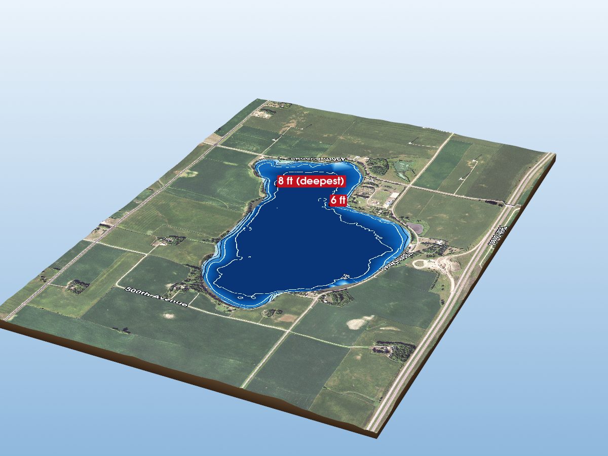 Depth map of Clear Lake