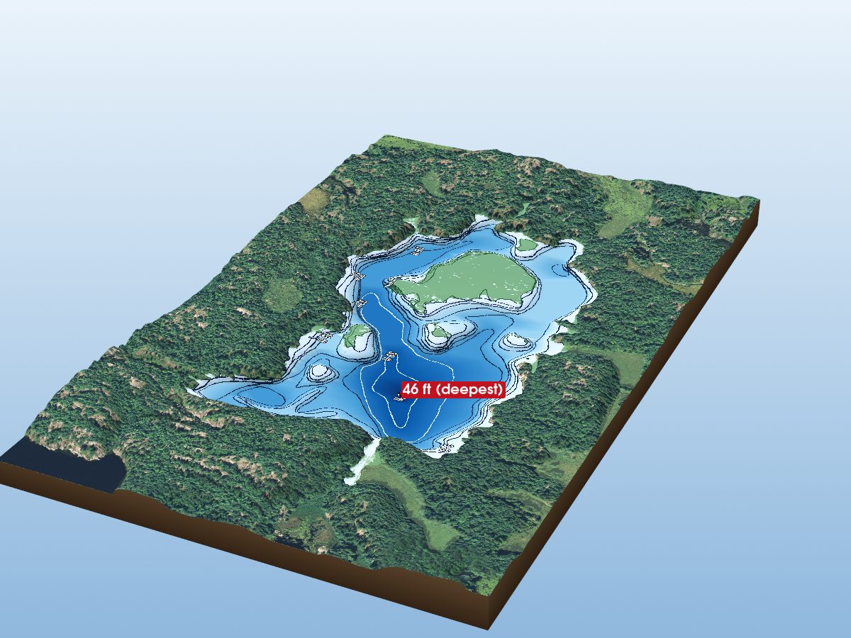 Depth map of Clear Lake