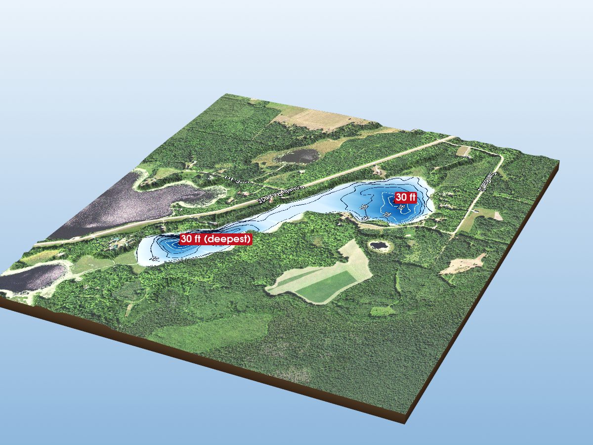 Depth map of Clear Lake