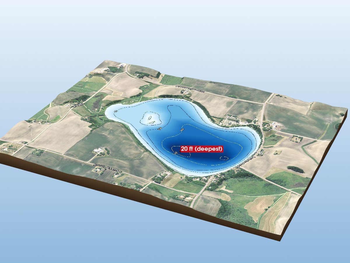 Depth map of Clear Lake