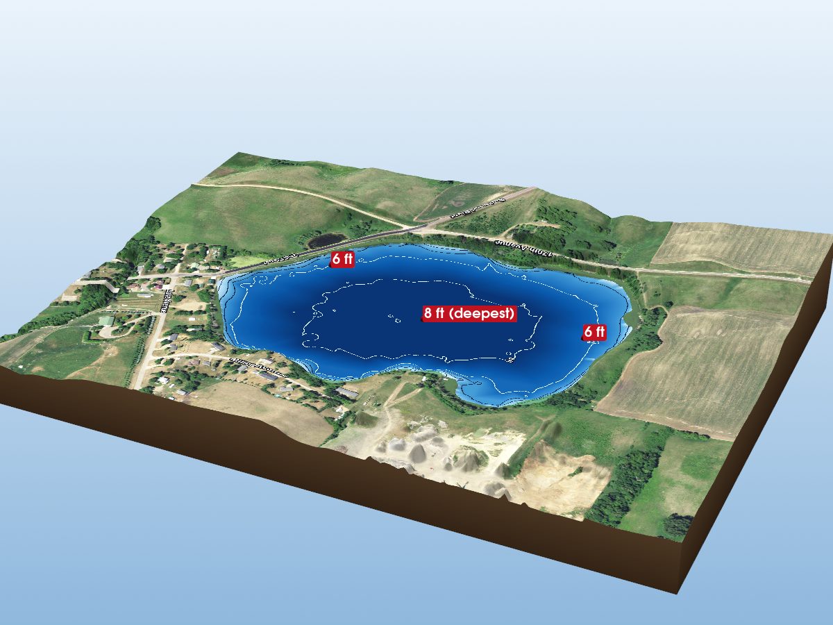 Depth map of Clear Lake