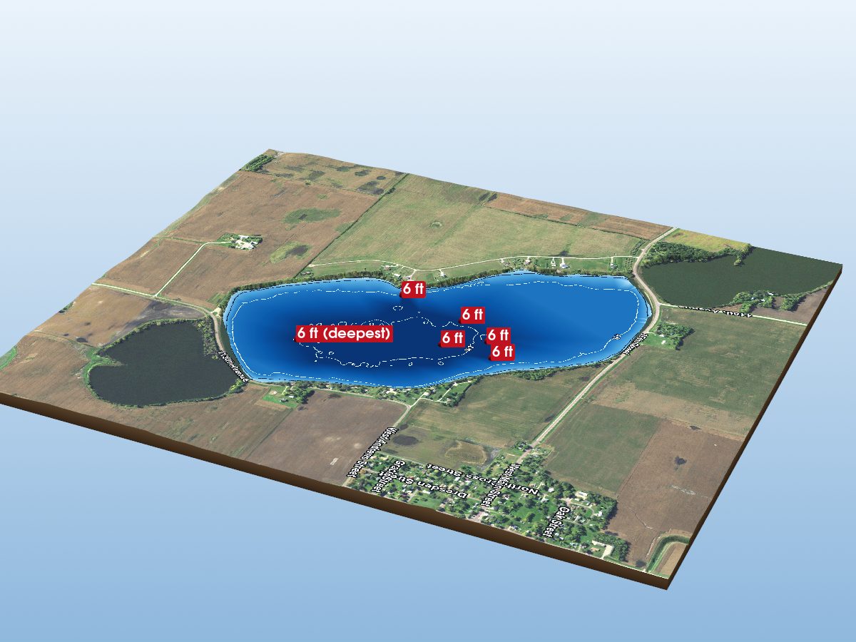 Depth map of Clear Lake