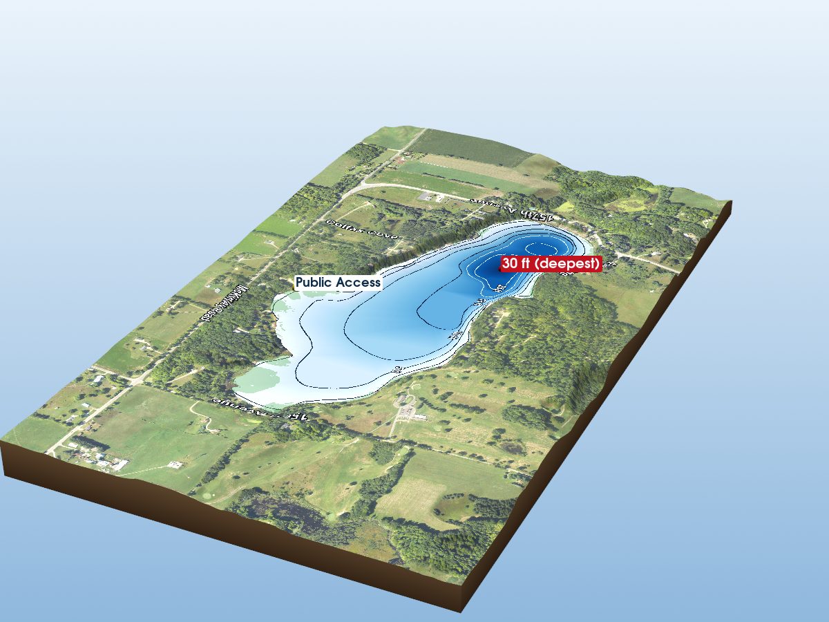 Depth map of Clear Lake
