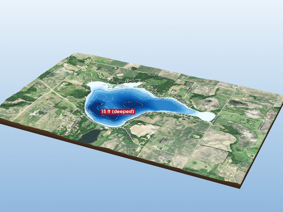 Depth map of Clear Lake