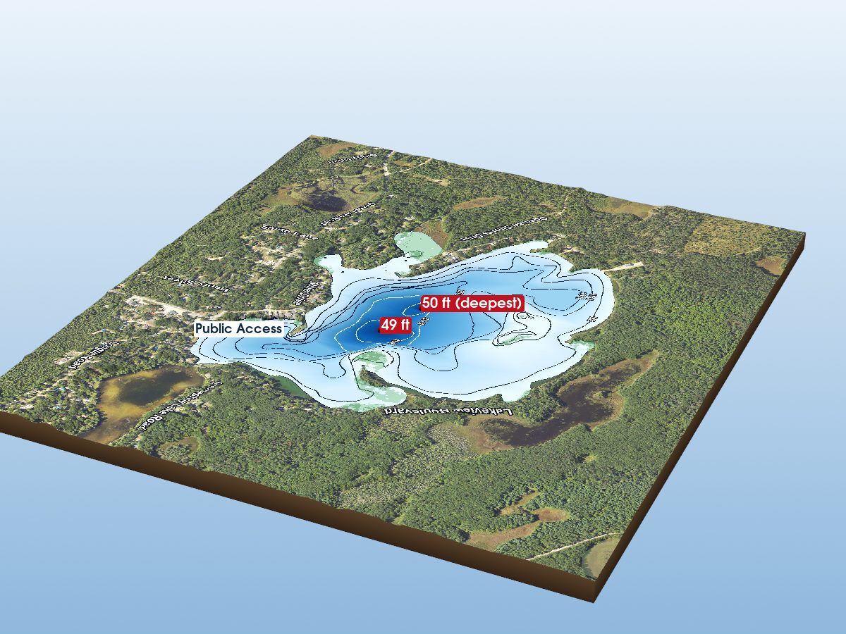 Depth map of Clear Lake