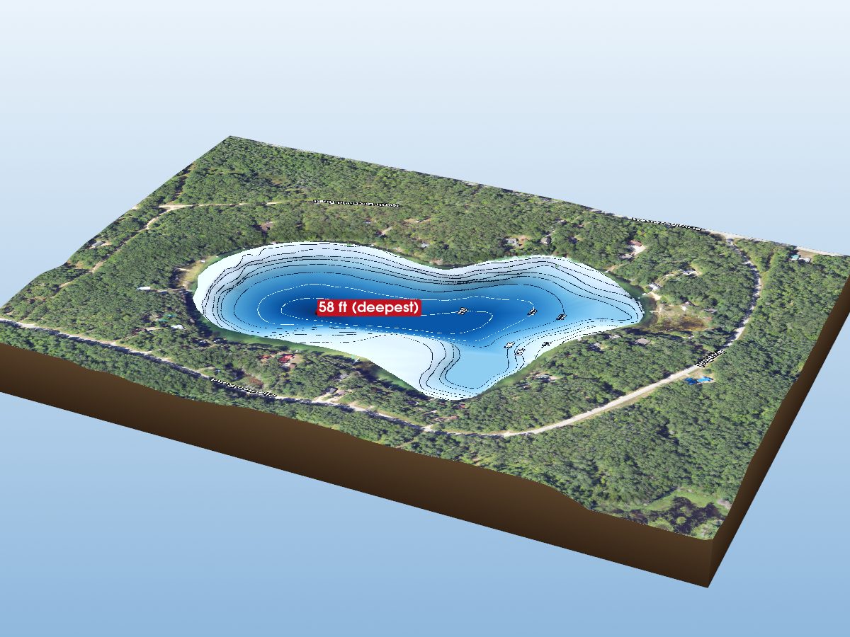Depth map of Clear Lake