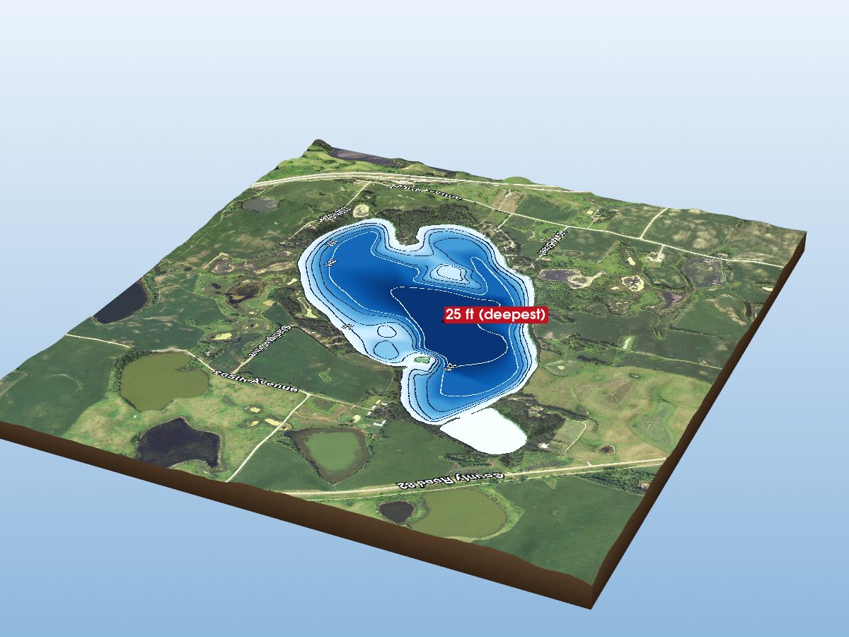 Depth map of Clear Lake
