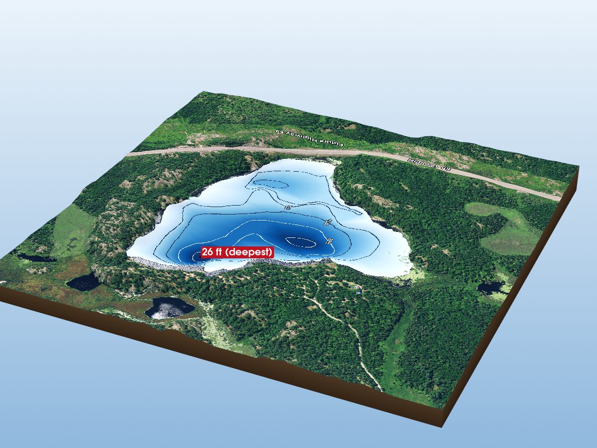 Depth map of Clear Lake