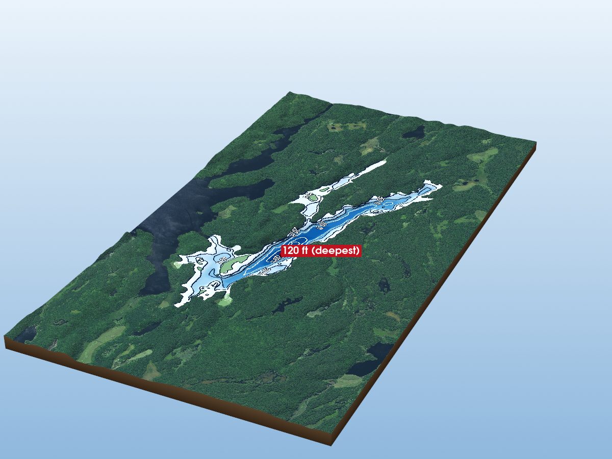 Depth map of Clear Lake