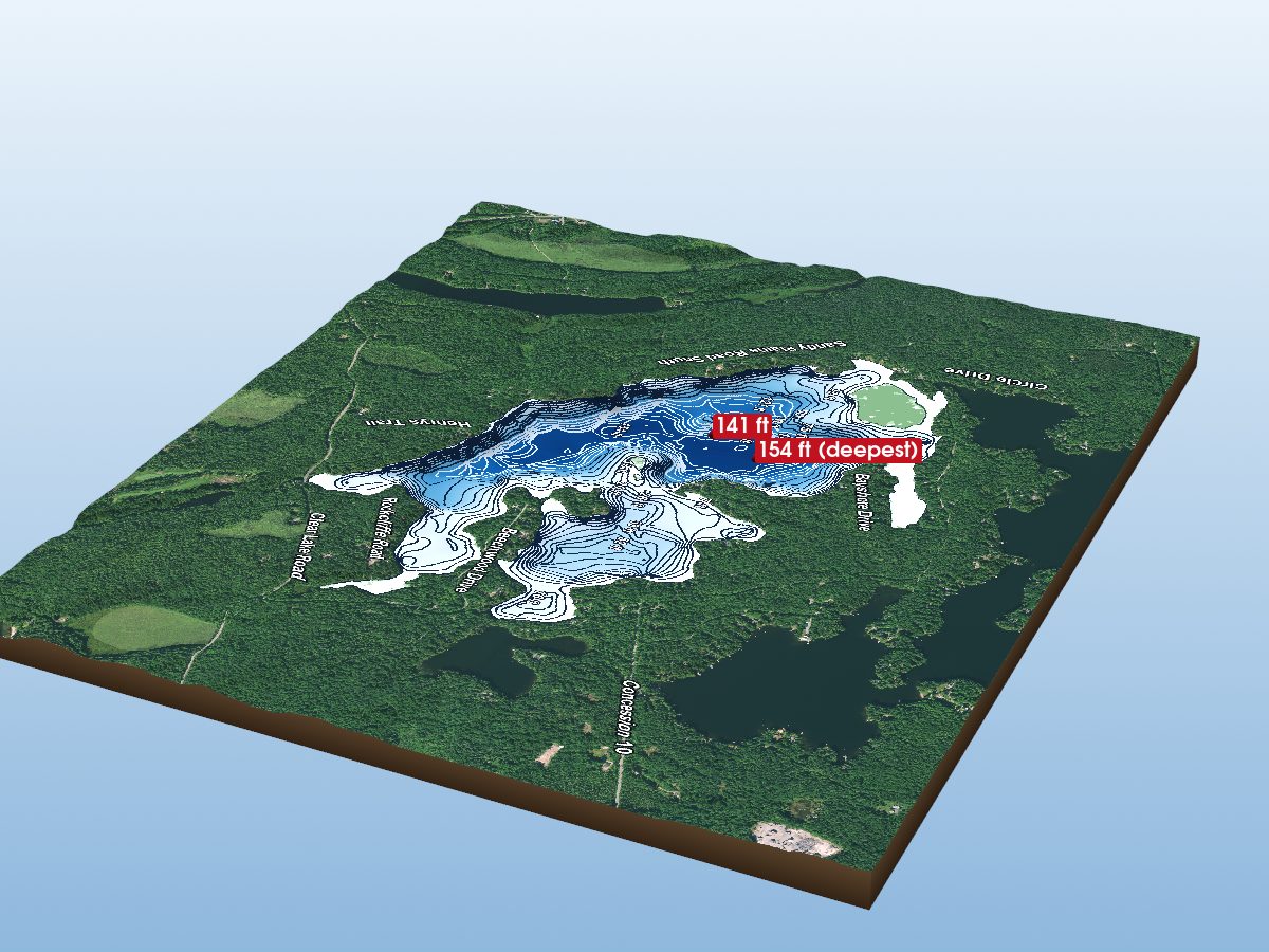 Depth map of Clear Lake