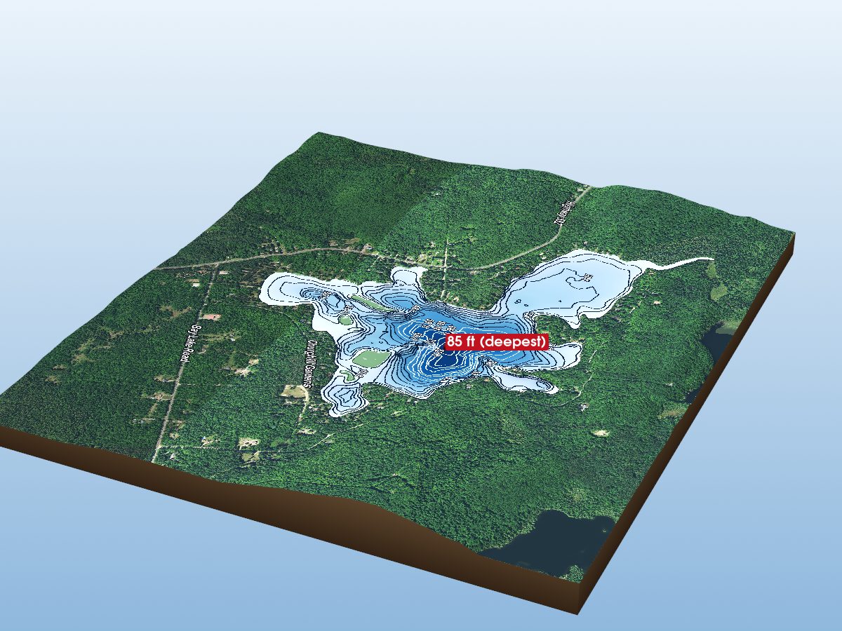 Depth map of Clear Lake