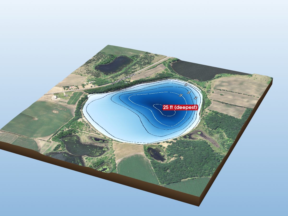 Depth map of Clear Lake