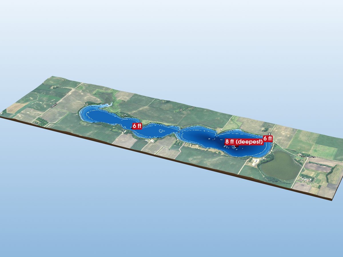 Depth map of Clear Lake