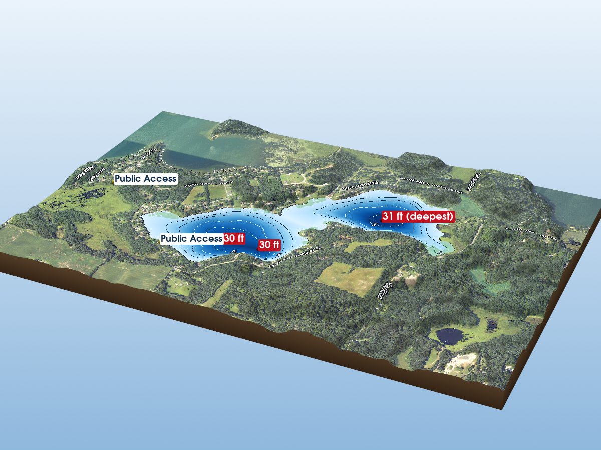 Depth map of Clear Lake