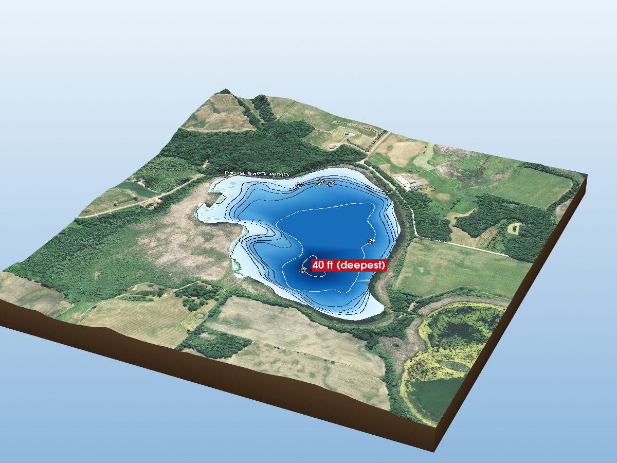 Depth map of Clear Lake