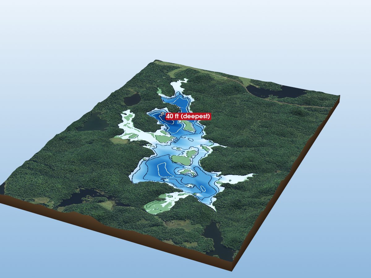 Depth map of Clear Lake
