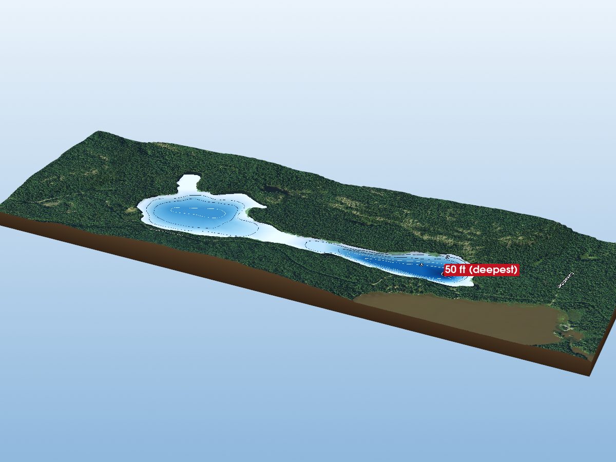 Depth map of Clear Lake
