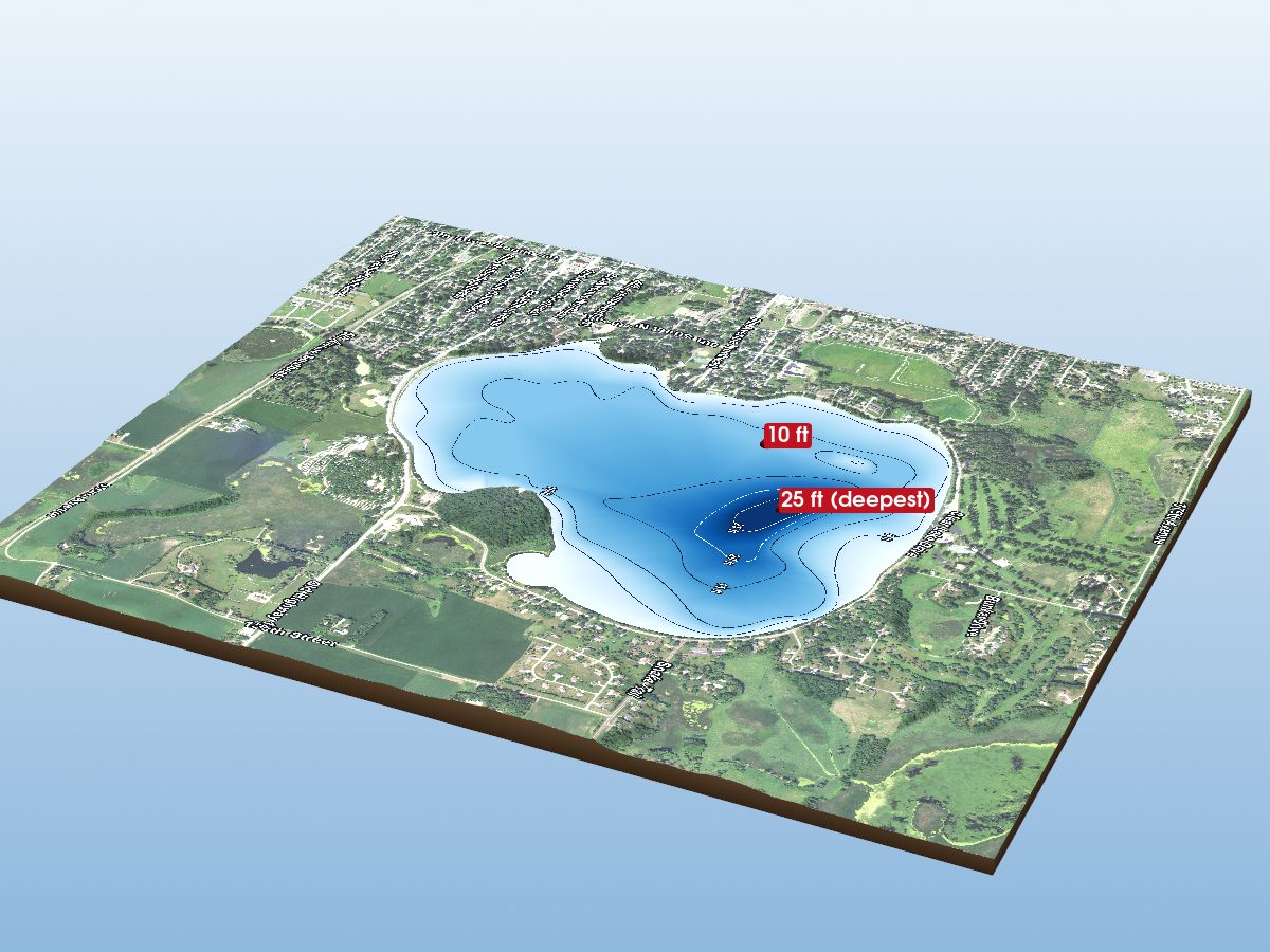 Depth map of Clear Lake