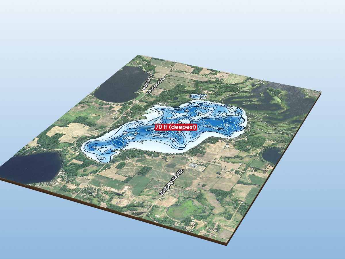 Depth map of Clearwater Lake (East)