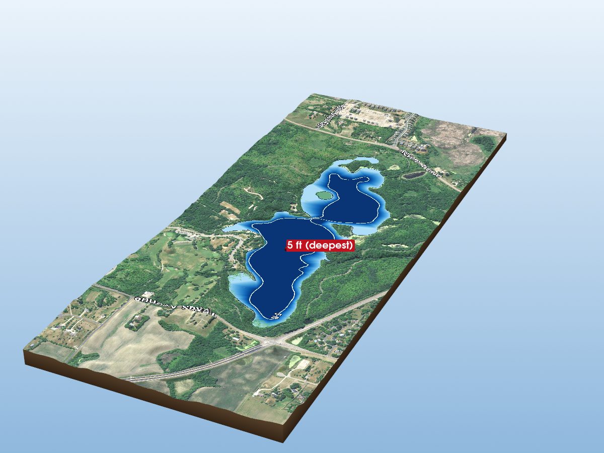 Depth map of Cleary Lake