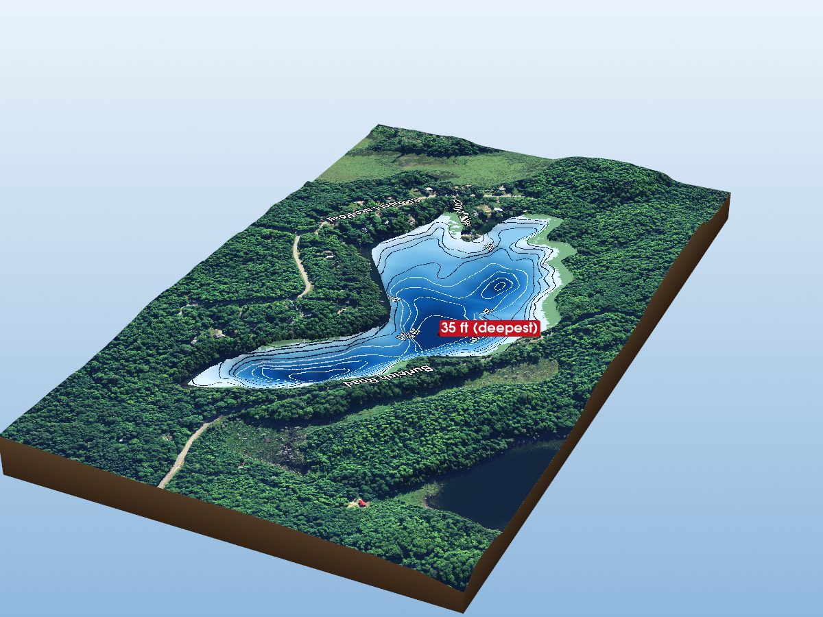 Depth map of Clement Lake