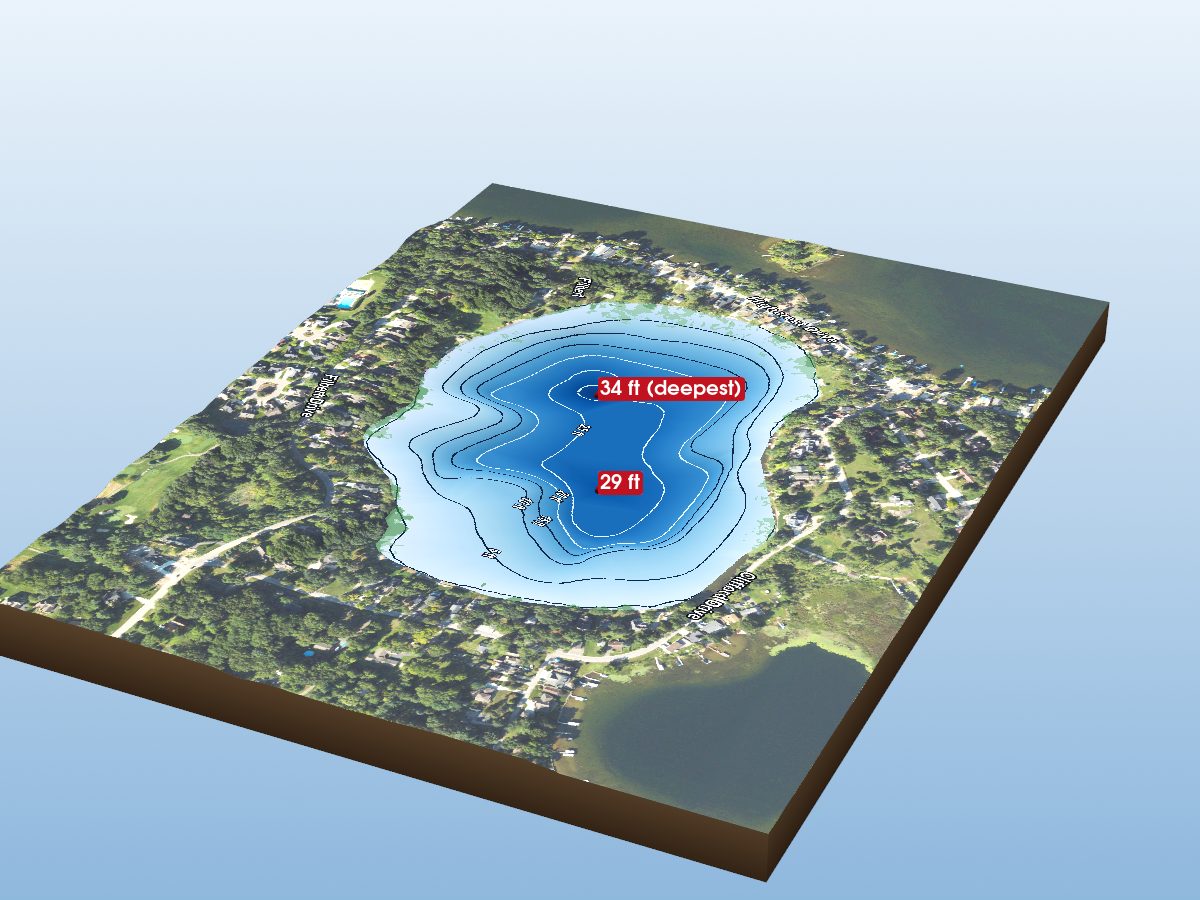 Depth map of Clifford Lake