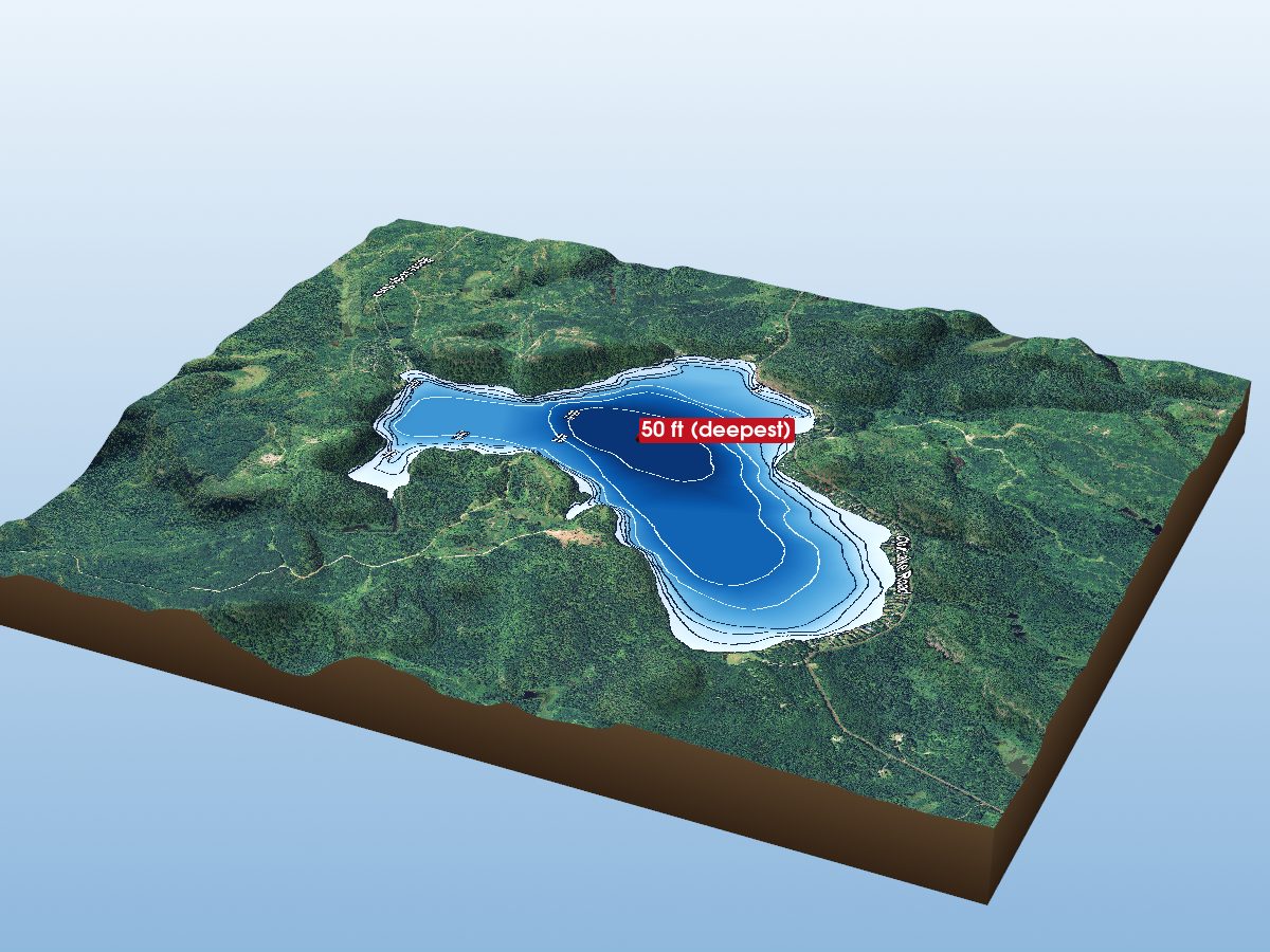 Depth map of Cloud Lake