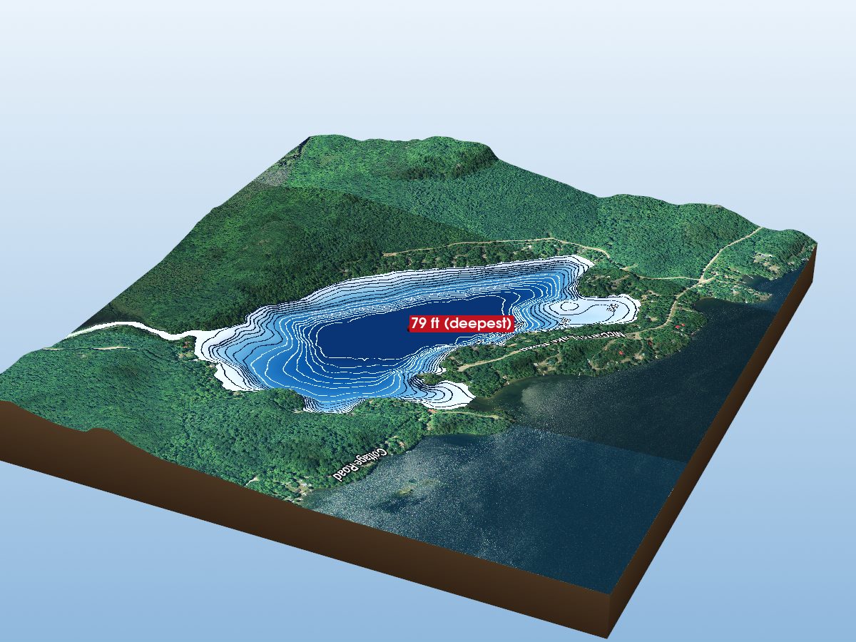 Depth map of Cloudy Lake