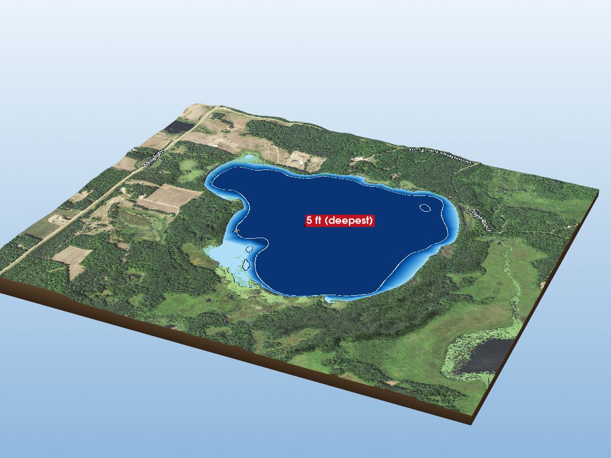 Depth map of Clough Lake