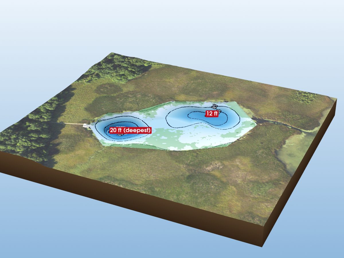 Depth map of Clough Lake