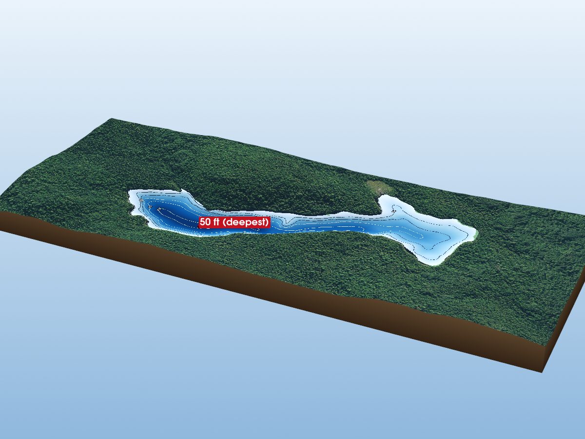 Depth map of Clove Lake