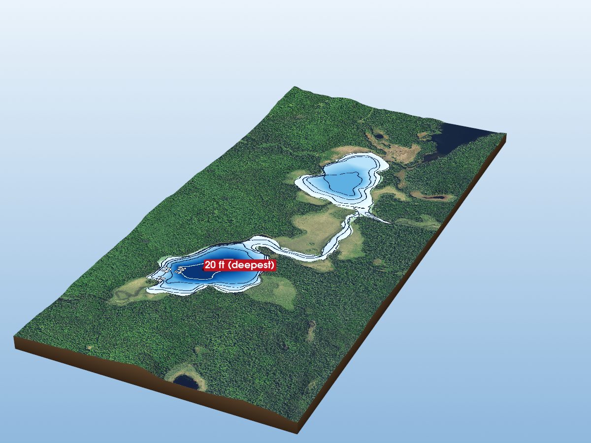 Depth map of Club Lake