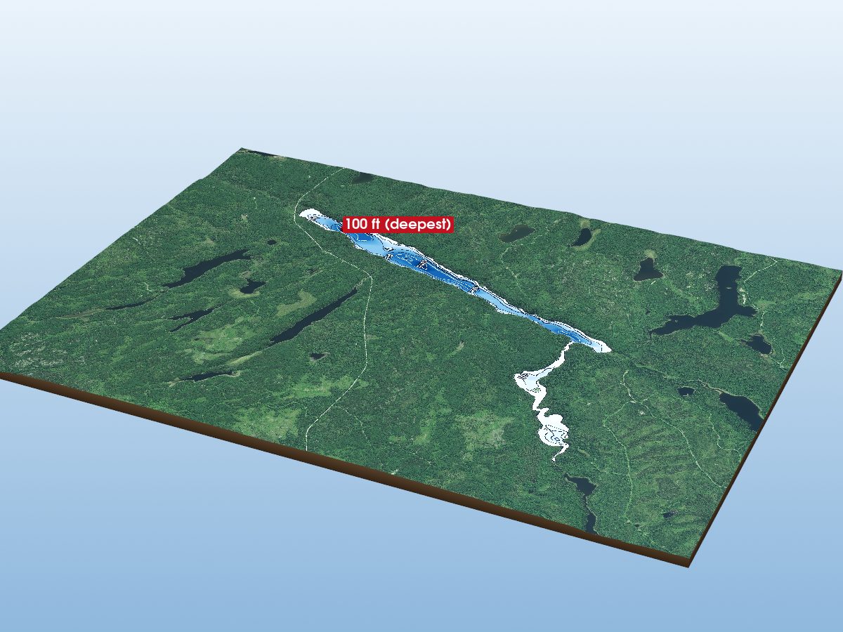 Depth map of Club Lake