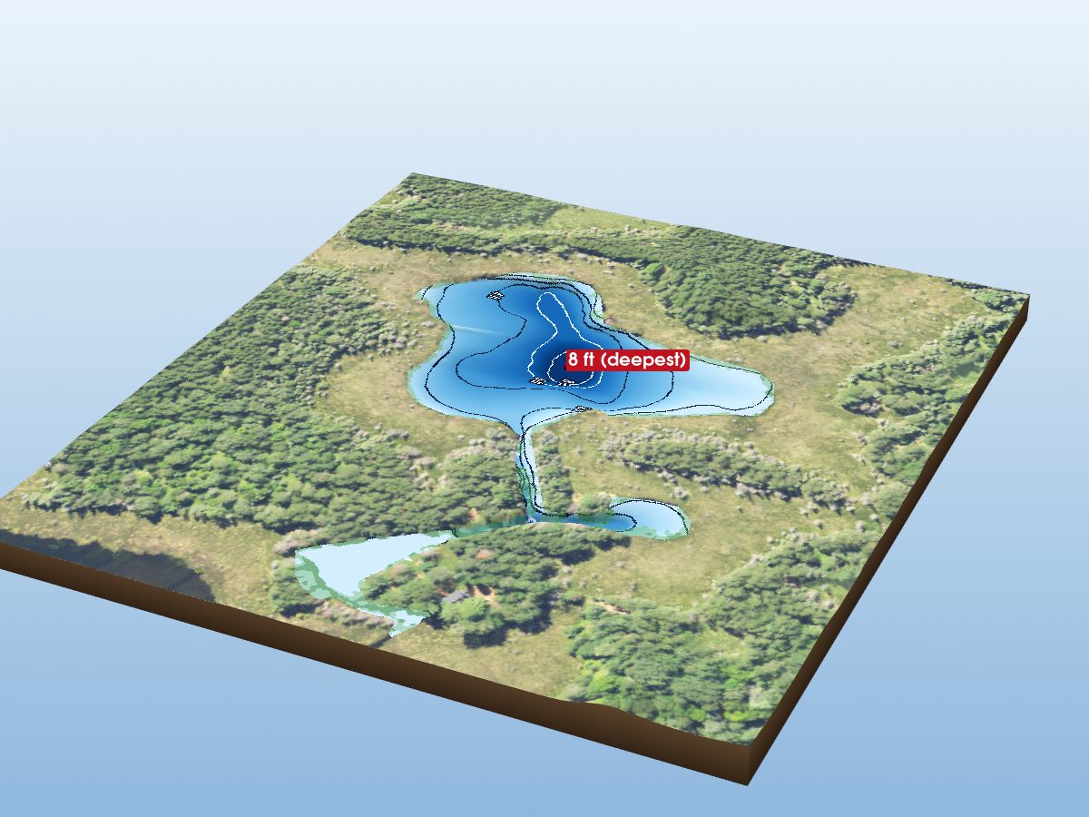 Depth map of Cluster Lakes (West)