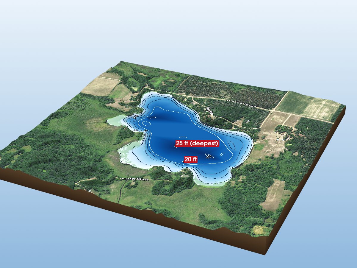 Depth map of Coal Lake