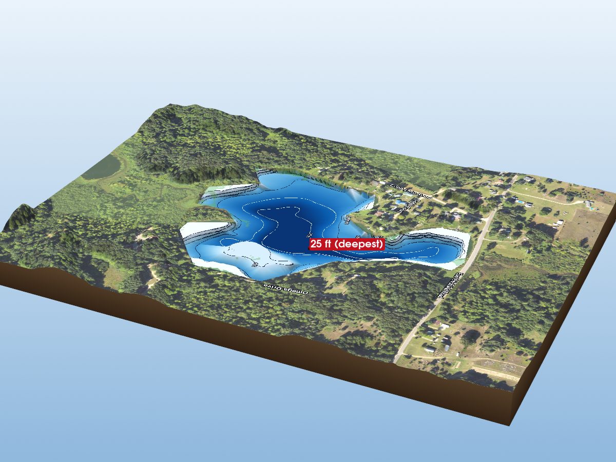 Depth map of Cobb Lake