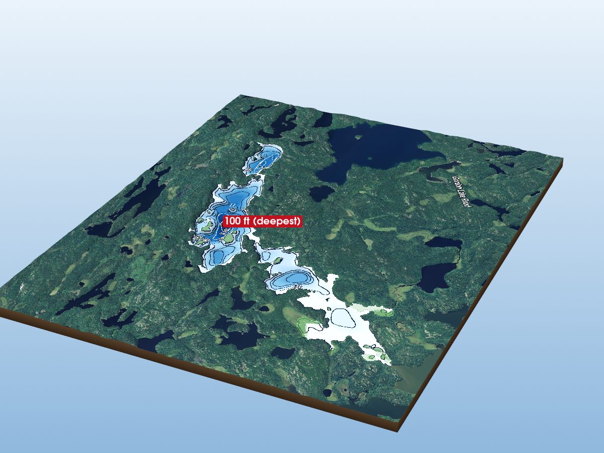 Depth map of Cobble Lake