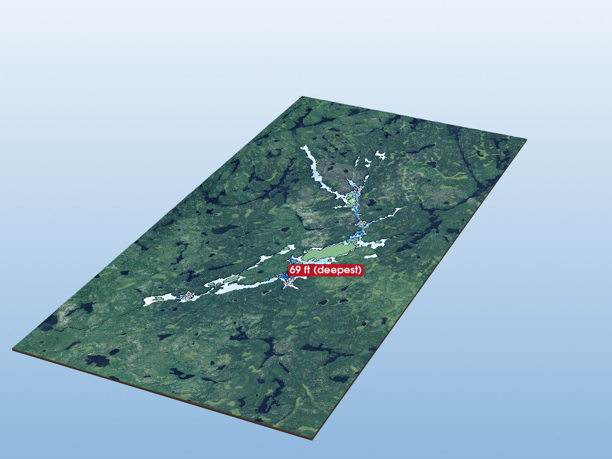 Depth map of Cobham Lake