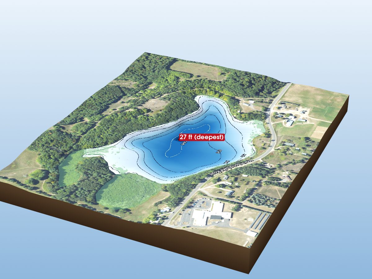 Depth map of Coffield Lake
