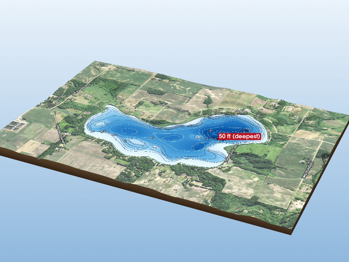 Depth map of Cokato Lake
