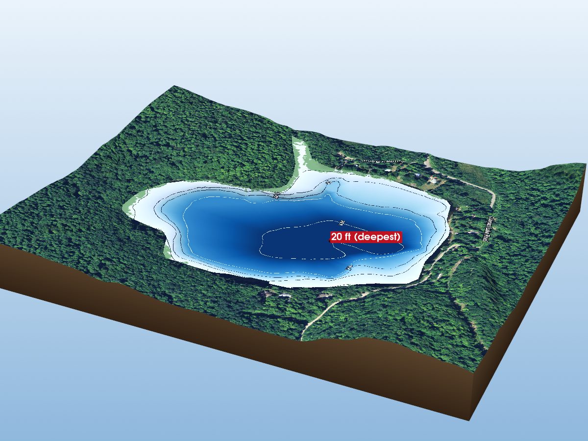 Depth map of Coleman Lake