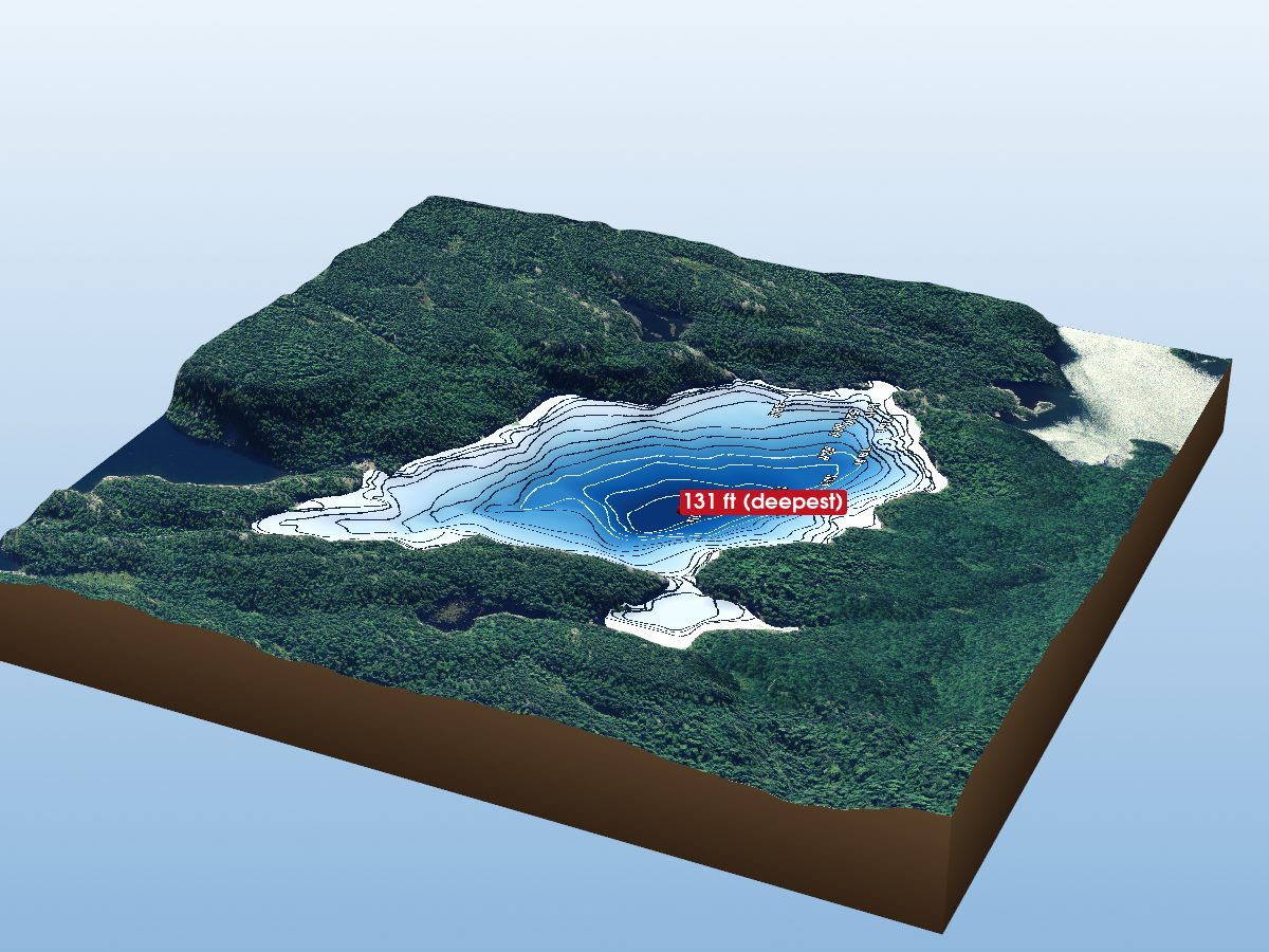 Depth map of Colin Scott Lake