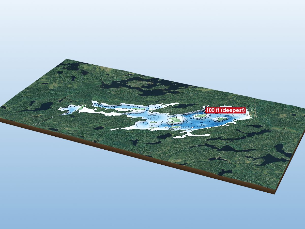Depth map of Collins Lake